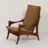 Organische Teakhouten Fauteuil met Hoge Rugleuning van De Ster, 1960s
