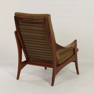 Organische Teakhouten Fauteuil met Hoge Rugleuning van De Ster, 1960s