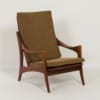 Organische Teakhouten Fauteuil met Hoge Rugleuning van De Ster, 1960s