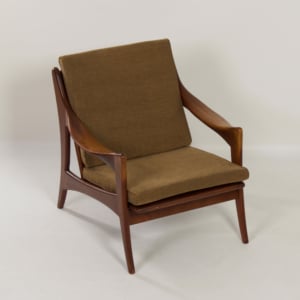 Organische Teakhouten Fauteuil met Lage Rugleuning van De Ster, 1960s