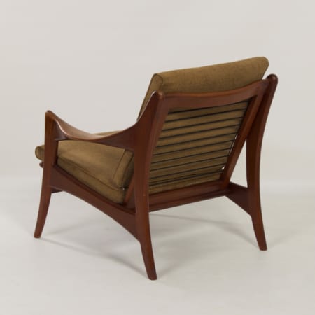 Organische Teakhouten Fauteuil met Lage Rugleuning van De Ster, 1960s