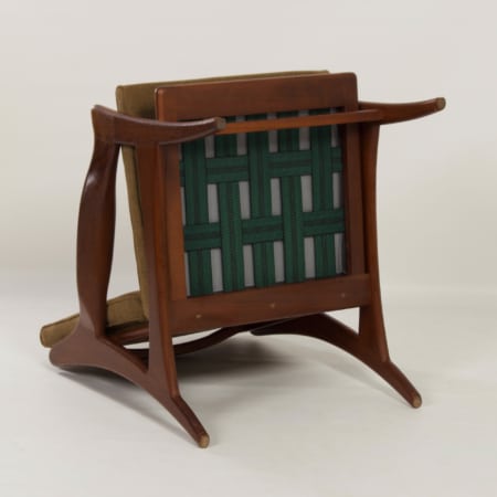 Organische Teakhouten Fauteuil met Lage Rugleuning van De Ster, 1960s