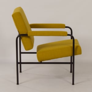 Gele G 3015 Fauteuil van W.H. Gispen voor Riemersma, 1960s