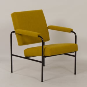 Gele G 3015 Fauteuil van W.H. Gispen voor Riemersma, 1960s