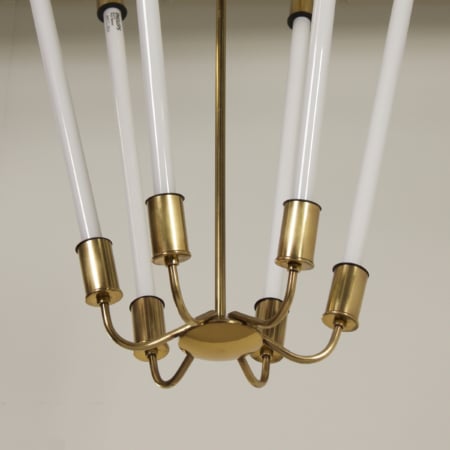 Bauhaus TL Hanglamp KH 620 in Messing van de Technische Unie, 1950s