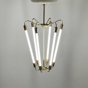 Bauhaus TL Hanglamp KH 620 in Messing van de Technische Unie, 1950s