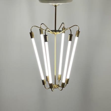 Bauhaus TL Hanglamp KH 620 in Messing van de Technische Unie, 1950s