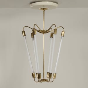 Bauhaus TL Hanglamp KH 620 in Messing van de Technische Unie, 1950s