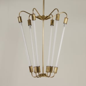 Bauhaus TL Hanglamp KH 620 in Messing van de Technische Unie, 1950s