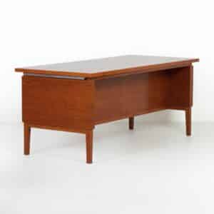 Vintage Mahoniehouten Directiebureau – 1970s design, 180&#215;80 cm, Uitschuifbaar Blad
