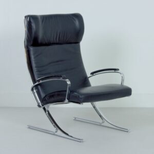 Berlin Loungestoel met Voetenbankje van Meinhard von Gerkan voor Walter Knoll, 1970s