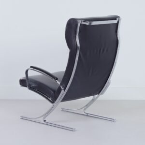 Berlin Loungestoel met Voetenbankje van Meinhard von Gerkan voor Walter Knoll, 1970s