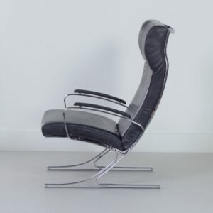 Berlin Loungestoel met Voetenbankje van Meinhard von Gerkan voor Walter Knoll, 1970s
