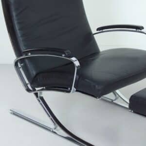 Berlin Loungestoel met Voetenbankje van Meinhard von Gerkan voor Walter Knoll, 1970s