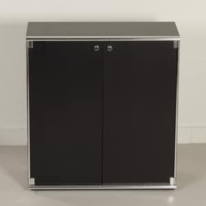 Directiekamer ‘Big’ van Guido Faleschini voor i4 Mariani, 2000s – 5-delige luxe set, zwart &#038; chroom