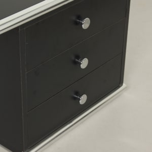 Directiekamer ‘Big’ van Guido Faleschini voor i4 Mariani, 2000s – 5-delige luxe set, zwart &#038; chroom