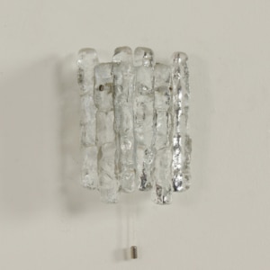 Paar Wandlampen in Mat IJsglas van J. T. Kalmar voor Kalmar Franken KG, 1960s