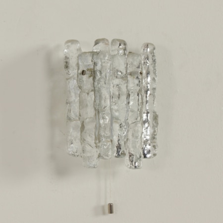 Paar Wandlampen in Mat IJsglas van J. T. Kalmar voor Kalmar Franken KG, 1960s