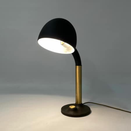 Bureaulamp in Bruin Metaal en Messing van Hillebrand Leuchten, 1970s