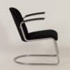 Originele 413 Fauteuil van W. H. Gispen voor Gispen, 1950s | Nieuwe Zwarte Manchester Rib