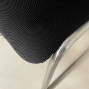 Originele 413 Fauteuil van W. H. Gispen voor Gispen, 1950s | Nieuwe Zwarte Manchester Rib
