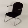 Originele 413 Fauteuil van W. H. Gispen voor Gispen, 1950s | Nieuwe Zwarte Manchester Rib
