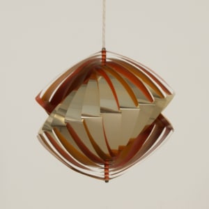 Deense Konkylie Hanglamp van Louis Weisdorf voor Lyfa, 1960s