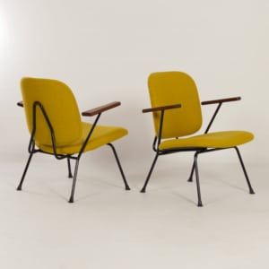 Paar Fauteuils van Gijs van der Sluis voor van Der Sluis Stalen Meubelen, 1960s