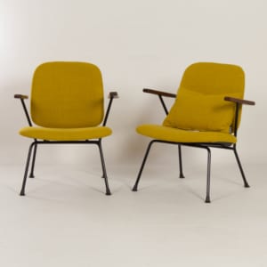 Paar Fauteuils van Gijs van der Sluis voor van Der Sluis Stalen Meubelen, 1960s