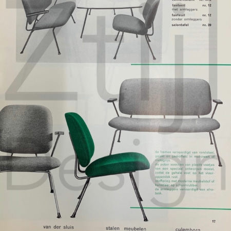 Paar Fauteuils van Gijs van der Sluis voor van Der Sluis Stalen Meubelen, 1960s