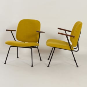 Paar Fauteuils van Gijs van der Sluis voor van Der Sluis Stalen Meubelen, 1960s