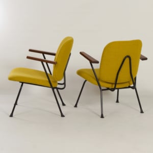 Paar Fauteuils van Gijs van der Sluis voor van Der Sluis Stalen Meubelen, 1960s