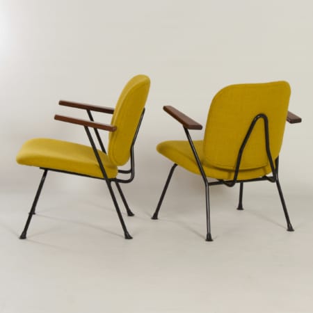 Paar Fauteuils van Gijs van der Sluis voor van Der Sluis Stalen Meubelen, 1960s
