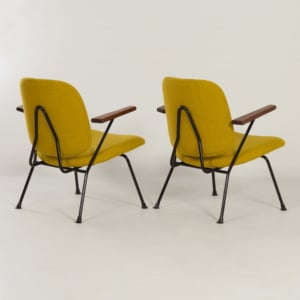 Paar Fauteuils van Gijs van der Sluis voor van Der Sluis Stalen Meubelen, 1960s