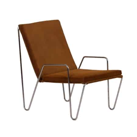 Bachelor Chair van Verner Panton voor Fritz Hansen, 1950s – Bruin Suede