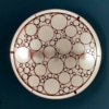 Grote Alliance Plafondlamp met Oranje Ringen van RAAK, 1970s
