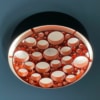 Grote Alliance Plafondlamp met Oranje Ringen van RAAK, 1970s