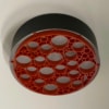 Grote Alliance Plafondlamp met Oranje Ringen van RAAK, 1970s