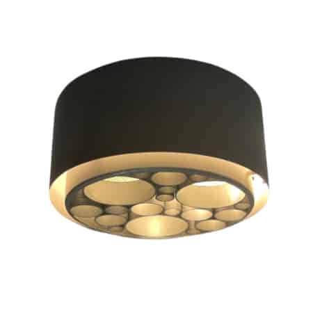 Kleine Alliance Plafondlamp met Zilverkleurige Ringen van RAAK, 1970s - 1ste Versie