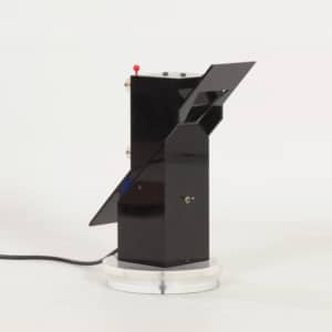 Memphis Stijl Tafellamp van Zwart Plexiglas, 1980s