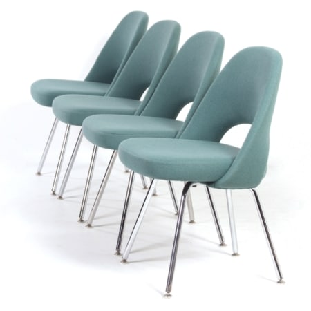 Groene Eetkamer Stoelen van Eero Saarinen voor Knoll, 2000s | Set van 4