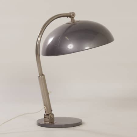 Bureaulamp Model 144 van H. Busquet voor Hala, 1950s | Zilvergrijs