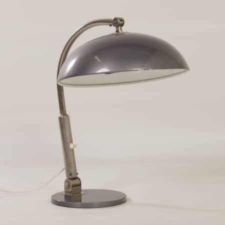 Bureaulamp Model 144 van H. Busquet voor Hala, 1950s | Zilvergrijs