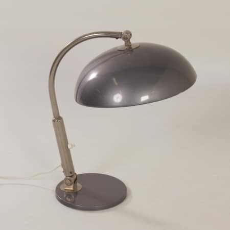 Bureaulamp Model 144 van H. Busquet voor Hala, 1950s | Zilvergrijs