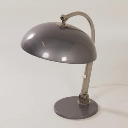 Bureaulamp Model 144 van H. Busquet voor Hala, 1950s | Zilvergrijs