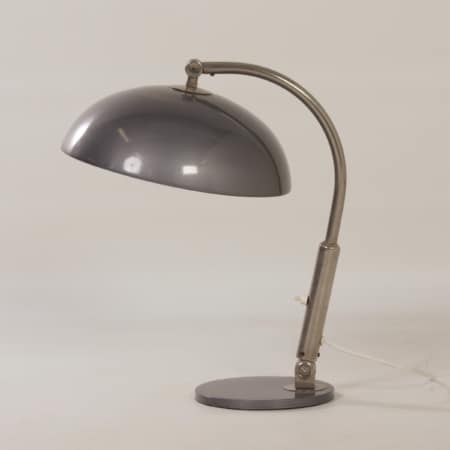 Bureaulamp Model 144 van H. Busquet voor Hala, 1950s | Zilvergrijs