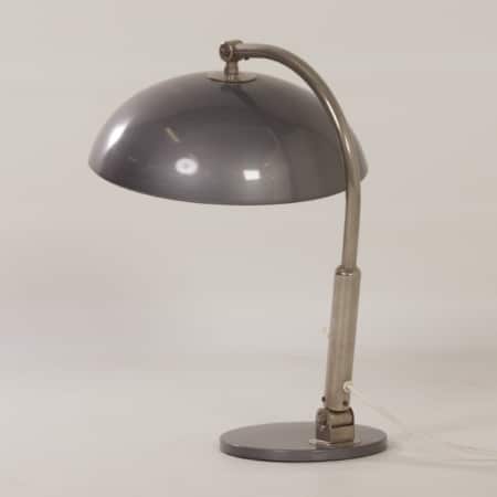 Bureaulamp Model 144 van H. Busquet voor Hala, 1950s | Zilvergrijs