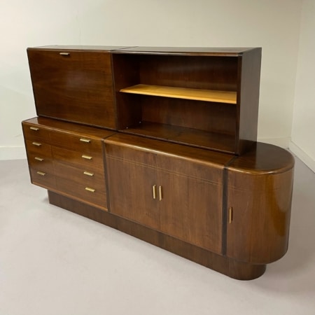 Notenhouten Dressoir met Bar van A.A. Patijn voor Zijlstra, 1950s