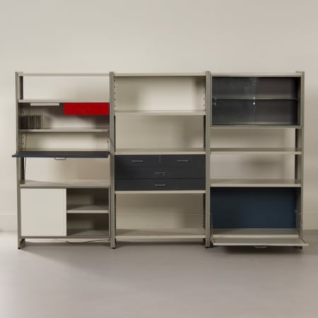 5600 Bergmeubel met Secretaire van Andre Cordemeyer voor Gispen, 1950s | Blauw, Wit, Grijs