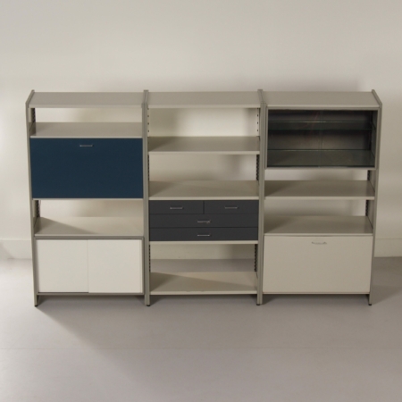 5600 Bergmeubel met Secretaire van Andre Cordemeyer voor Gispen, 1950s | Blauw, Wit, Grijs